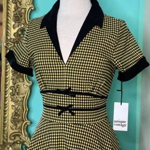 Unique Vintage houndstooth Dress